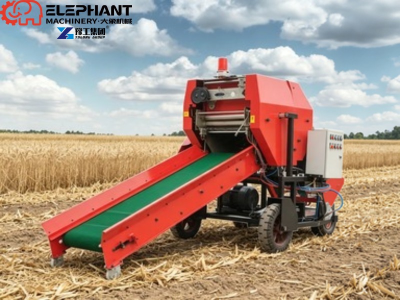 Silage Baler Machine - Mini Enfardadora Redonda de Heno para